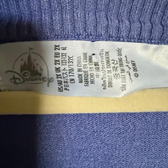 Disney Purple Minnie Mouse Embroidered Knit Cardigan Plus Size 2X - Picture 8 of 11